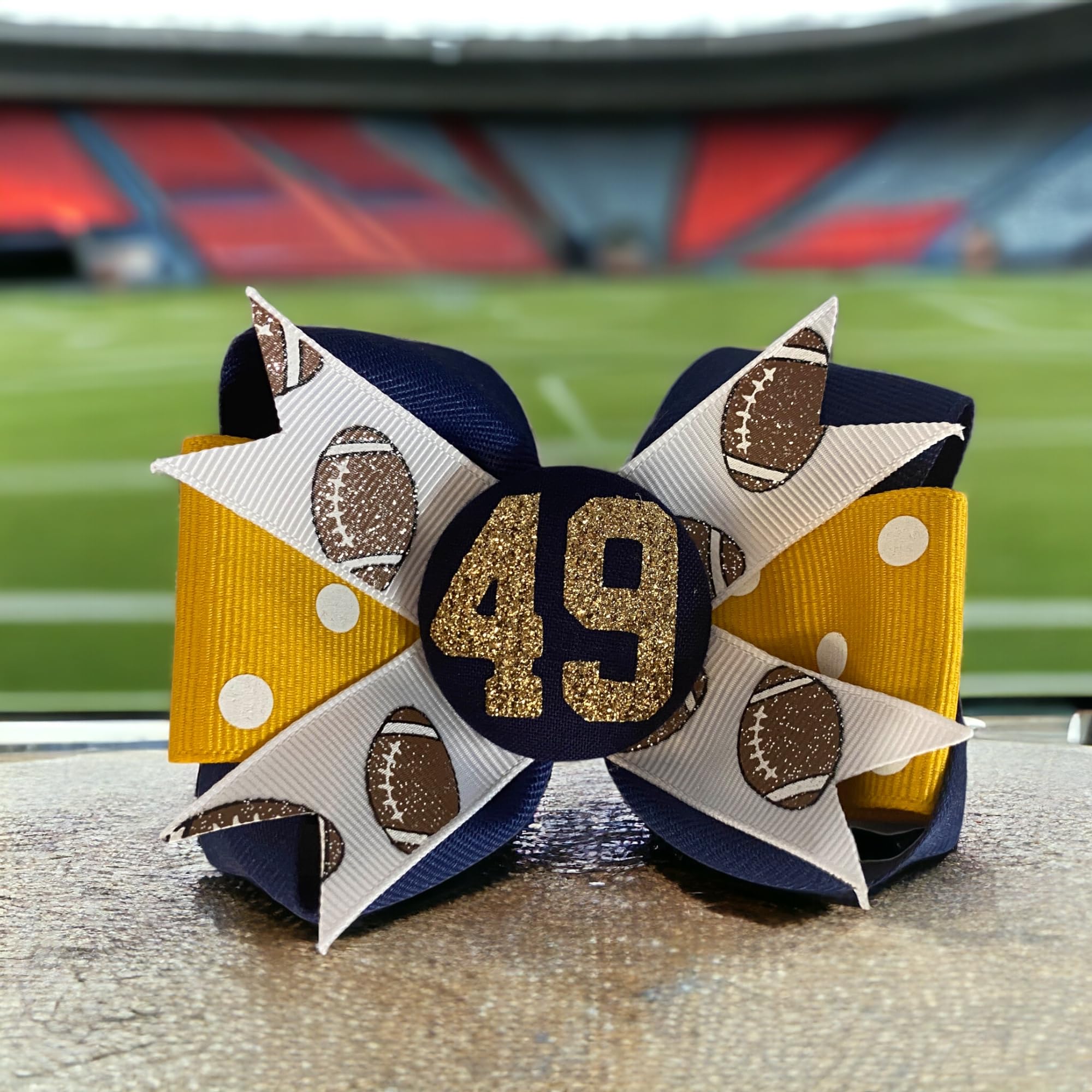 Custom Softball Glitter Hair Bow with Team Number - Personalized Burgundy & Gray Player Accessory for Games, Tournaments & Team Spirit