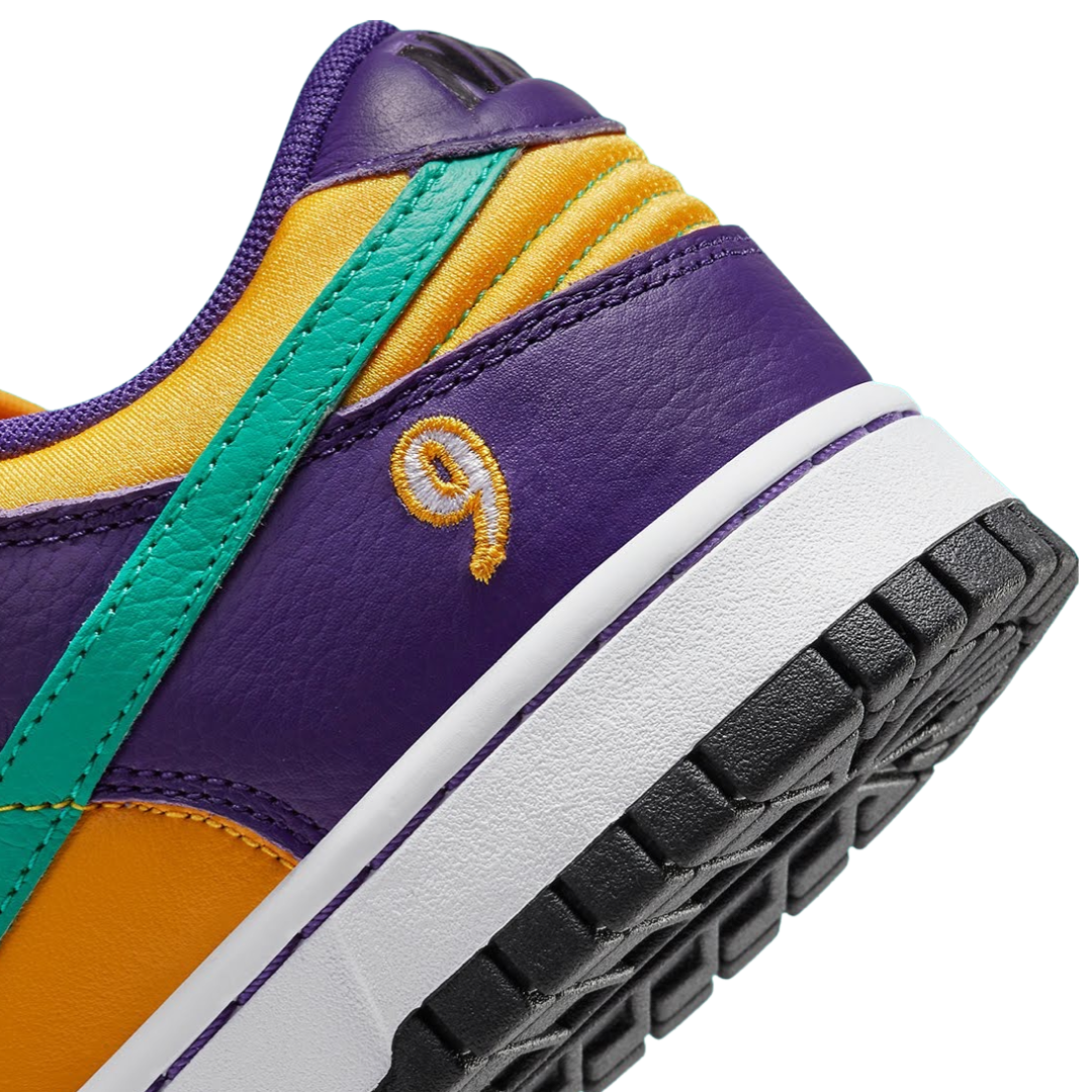 Nike Dunk Low Sneakers - Leslie Clear Emerald & Court Purple Colorway - Stylish Basketball Shoes for Men & Women - Perfect for Casual Wear, Street Fashion & Sneaker Collectors