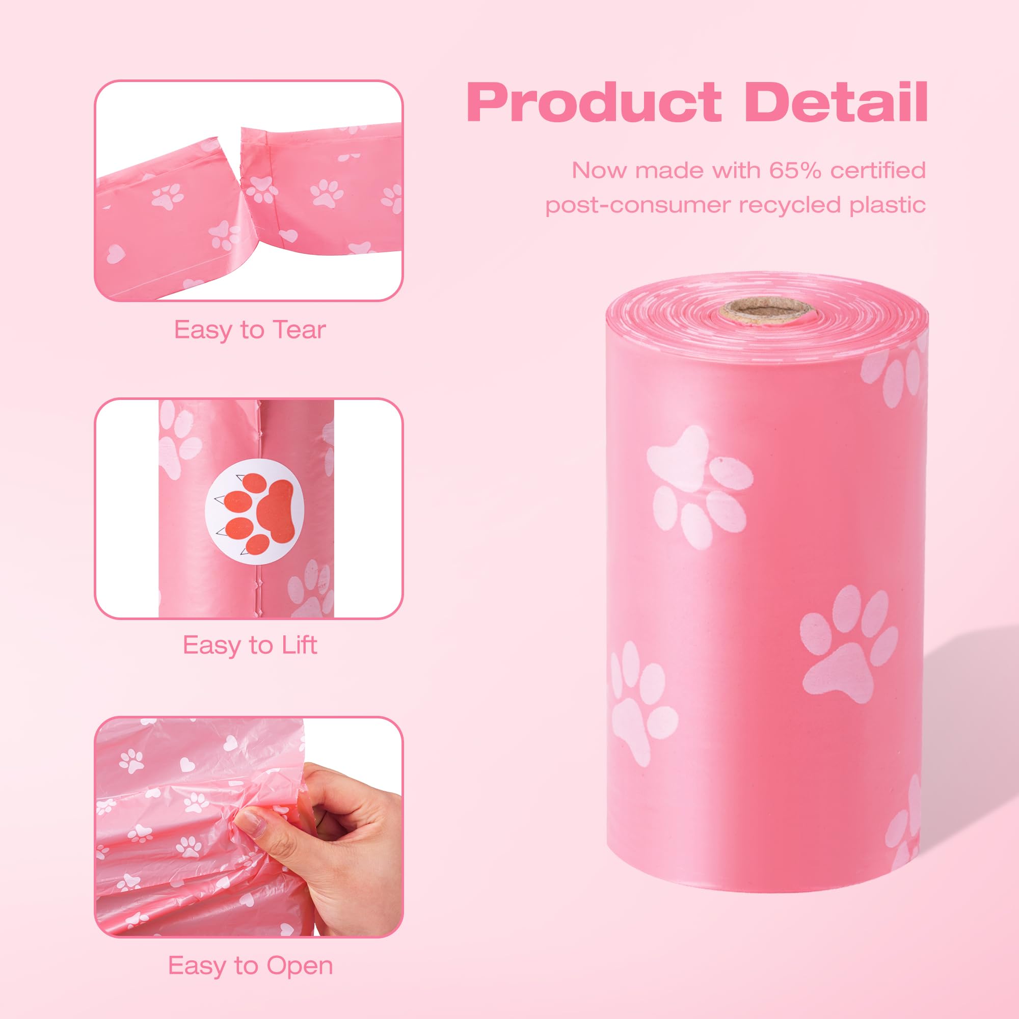 200 Counts Extra Thick Leak-Proof Dog Poop Bags | Durable Pet Waste Bags for Dog Walking, Cat Litter & Outdoor Cleanup | Eco-Friendly Waste Disposal Solution for Parks, Yards & Travel