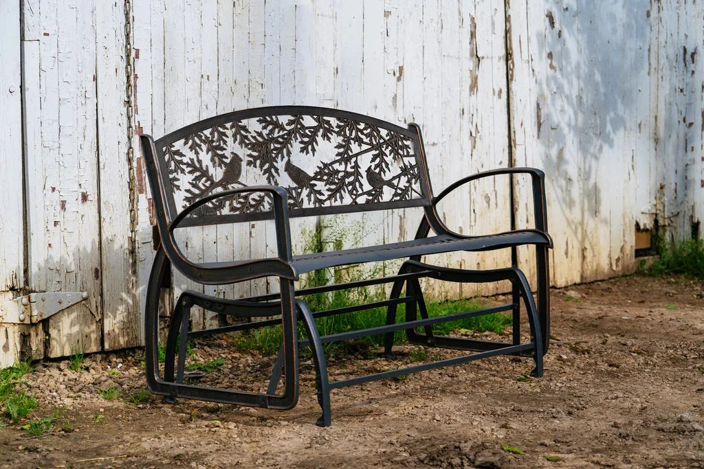 Outdoor Cardinal Glider Bench - Durable Weather-Resistant Garden Swing for Patio, Deck, or Backyard Relaxation | Perfect for Porch, Lawn, and Outdoor Living Spaces