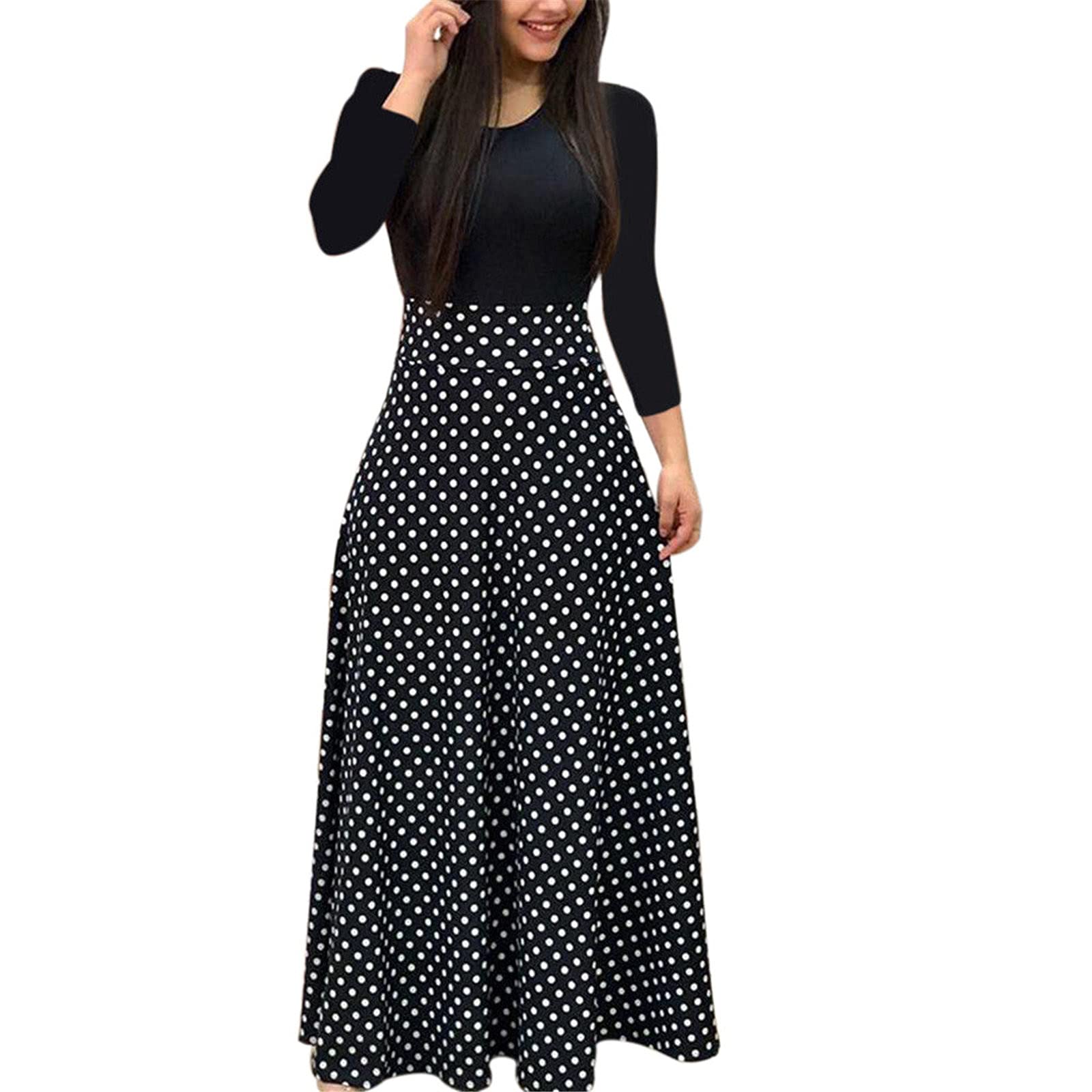 Elegant Floral Vintage Long Dress for Women - Wedding Guest & Cocktail Party Dress for Summer & Fall | Perfect for Formal Events, Garden Parties & Evening Occasions