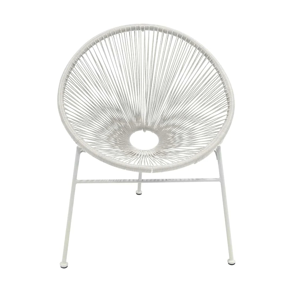 Acapulco Lounge Chair - Modern Woven Rope Outdoor Patio Furniture - Perfect for Poolside, Garden, and Beach Relaxation