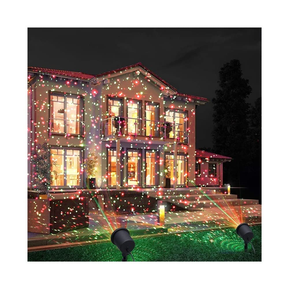 Christmas Snowflake Star Projector - Full Sky Moving LED Landscape Lighting for Holiday Decor, Red & Green Stage Light, Outdoor Garden & Lawn Lamp (AU Plug) | Perfect for Christmas Parties, Home Decor & Outdoor Festive Atmosphere