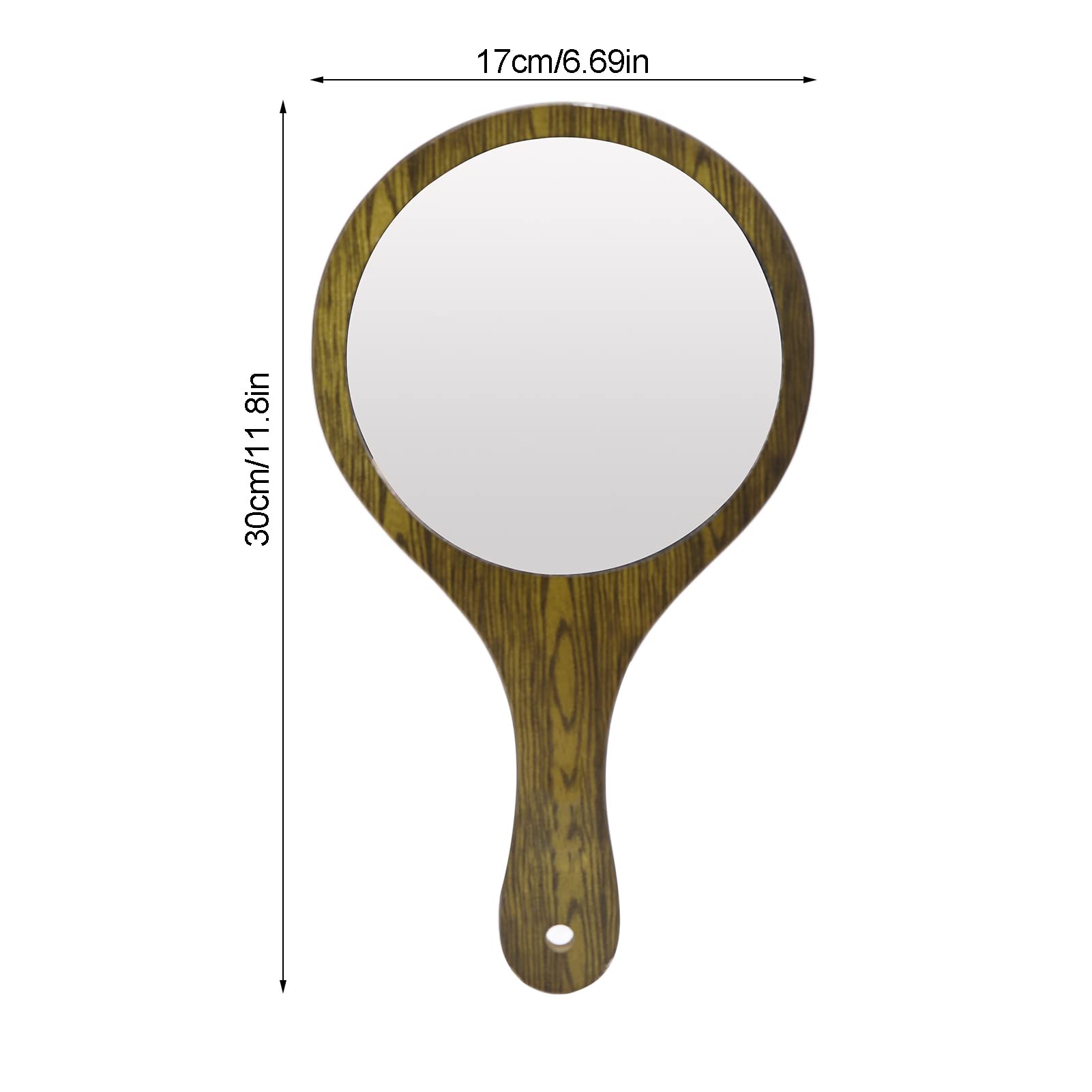 Professional Handheld Hairdressing Mirror with Bottom Hole - Clear, Sturdy & Durable for Salon, Barbers & Home Use - Perfect for Hair Styling, Makeup & Grooming