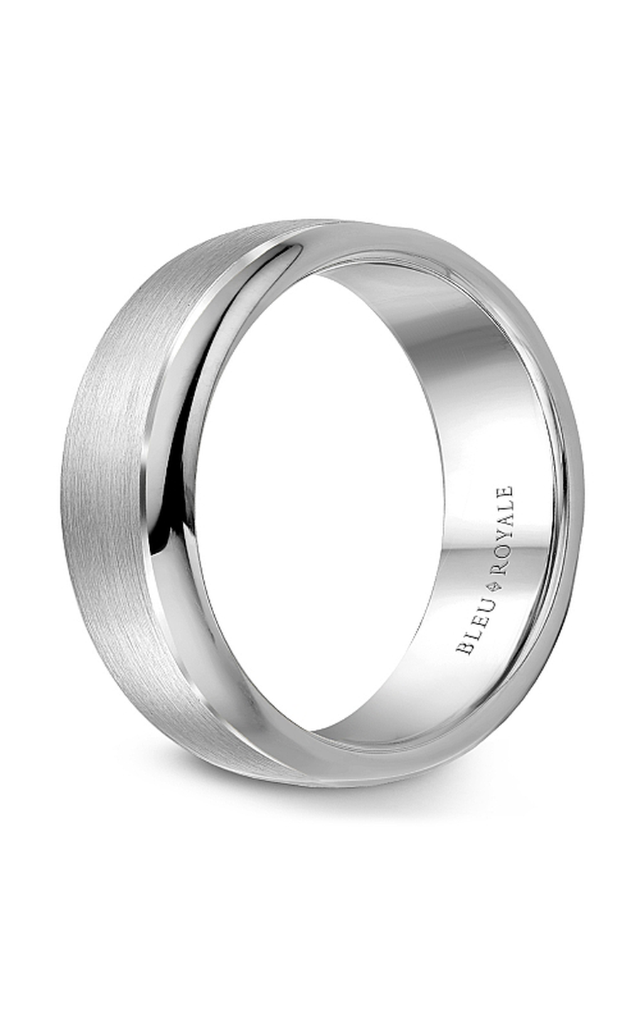 Bleu Royale Men's Wedding Band RYL 006W75 - 14K White Gold Classic Ring for Grooms & Engagement - Perfect for Weddings, Anniversaries & Special Occasions