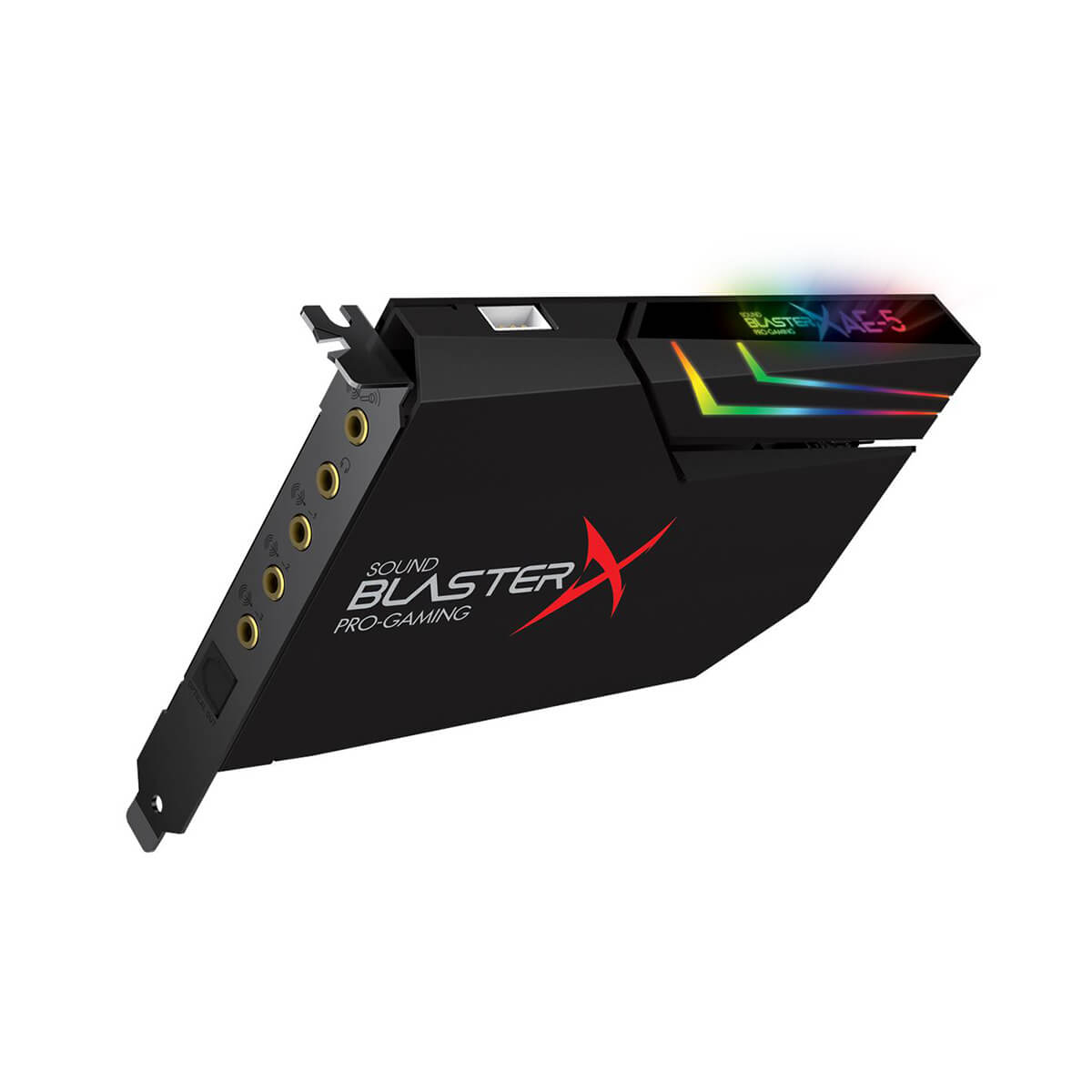 Creative Sound BlasterX AE-5 Plus Hi-Res PCIe Gaming Sound Card with RGB Lighting - Enhance PC Gaming & Music Experience for Streamers and Audiophiles