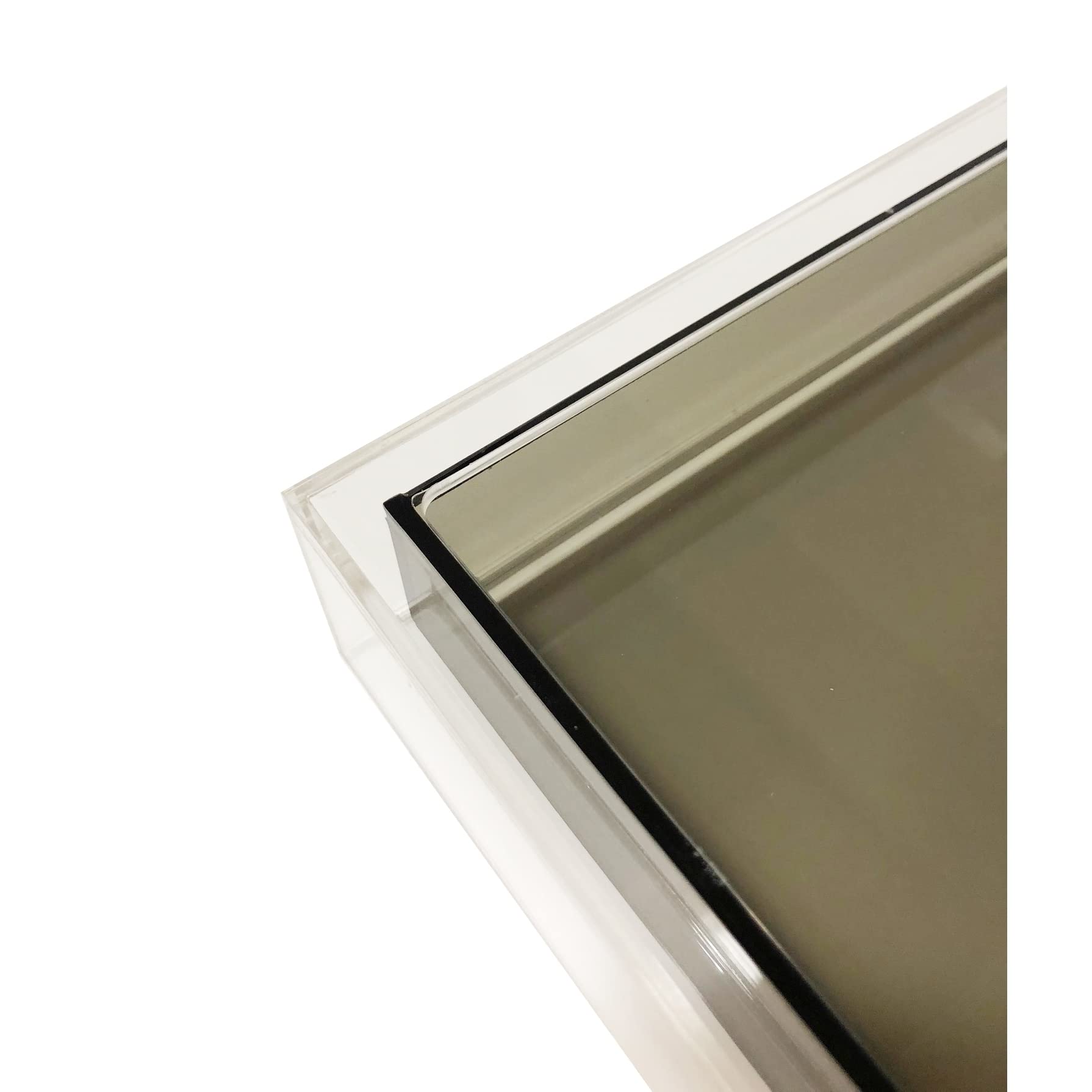Grey Lucite Tray - Elegant Serving & Display Tray for Home Decor