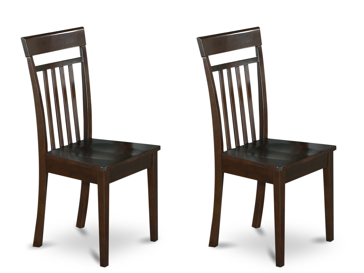 East West Furniture HECA5-CAP-W 5-Piece Cappuccino Dining Set with 42x72 Inch Rectangle Pedestal Table & 4 Chairs - Perfect for Kitchen, Dining Room, Breakfast Nook & Small Space Entertaining