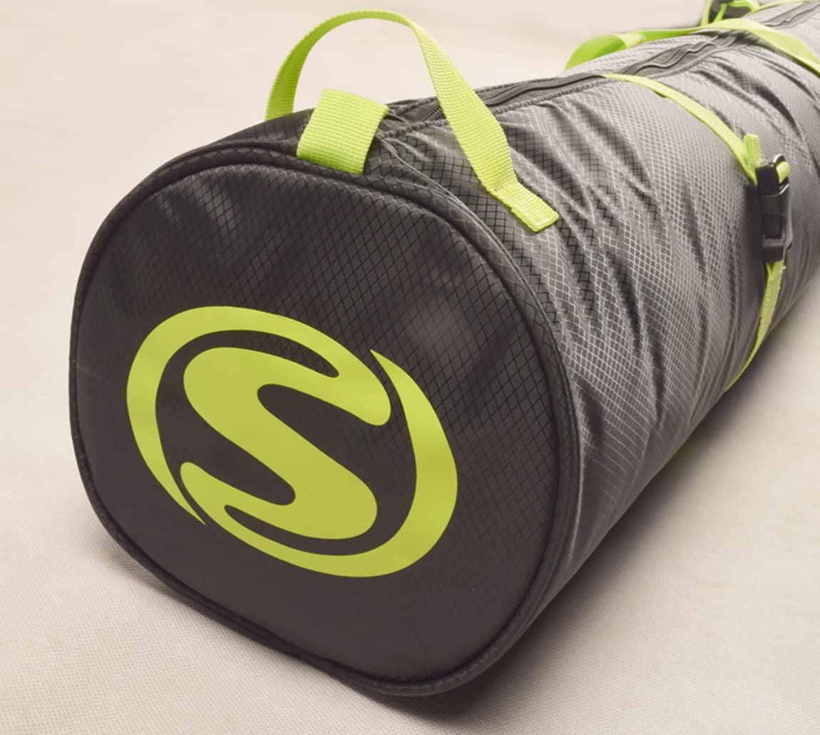 UNISTRENGH Fully Padded Single Ski Travel Bag - Thick Dual Layer Protection Waterproof Ski Carrier with Shoulder Strap & Handle - Perfect for Air Travel, Mountain Trips & Ski Resort Storage