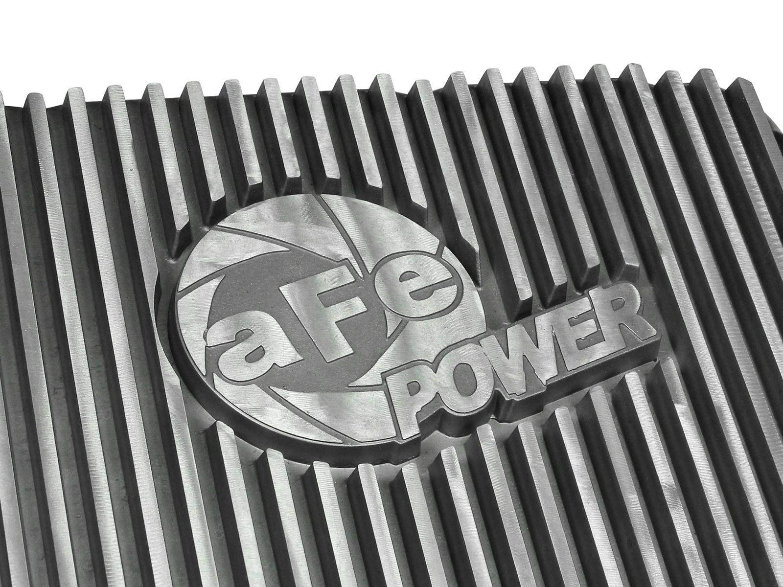 aFe Power 46-70060 Raw Aluminum Transmission Pan for Dodge Diesel Trucks - Heavy-Duty Performance Upgrade for Towing & Off-Road Use