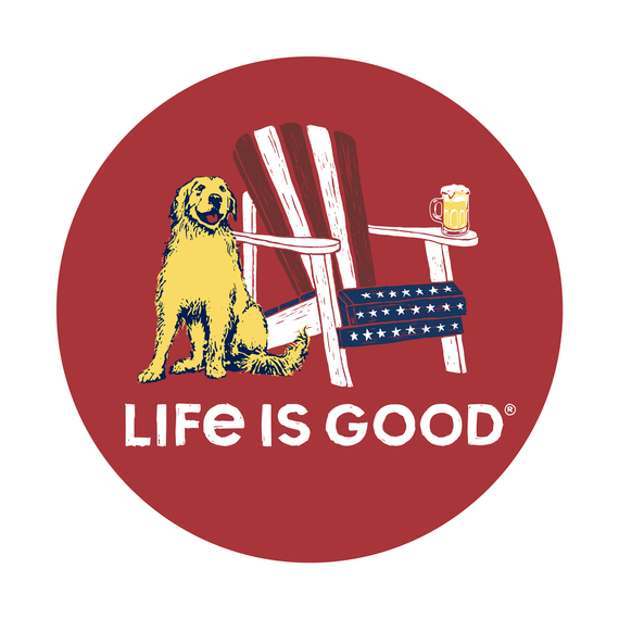 American Adirondack Golden Beer 4-Pack Circle Stickers - Perfect for Coolers, Laptops & Beer Bottles Decoration