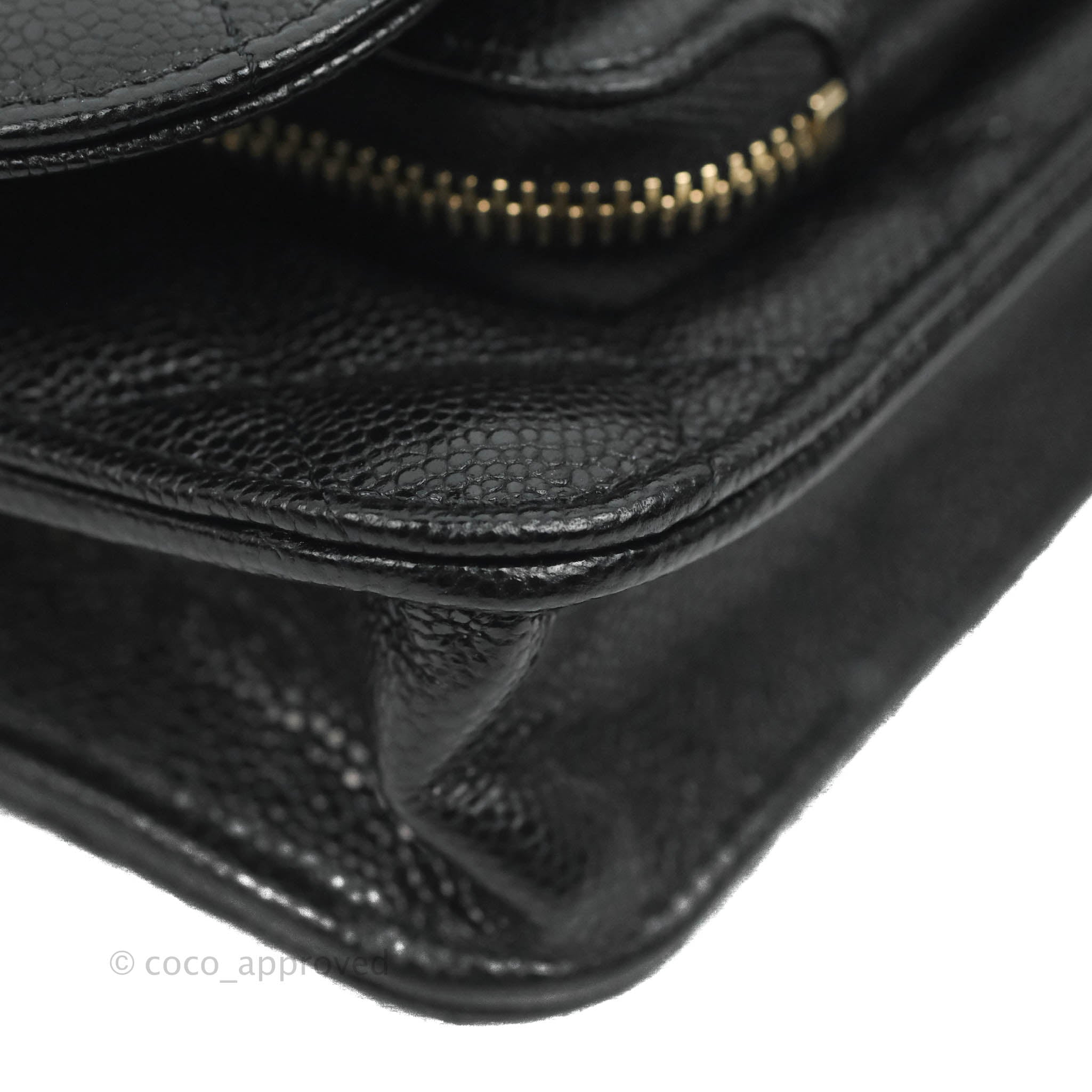 Chanel Business Affinity Clutch with Chain - Black Caviar Leather & Gold Hardware - Perfect for Work, Evening Events & Luxury Gift Giving
