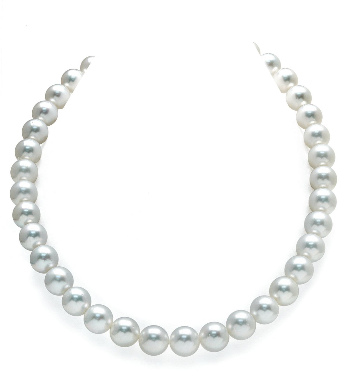 14K Gold 9-12mm AAAA White South Sea Pearl Necklace - Elegant Gift for Women