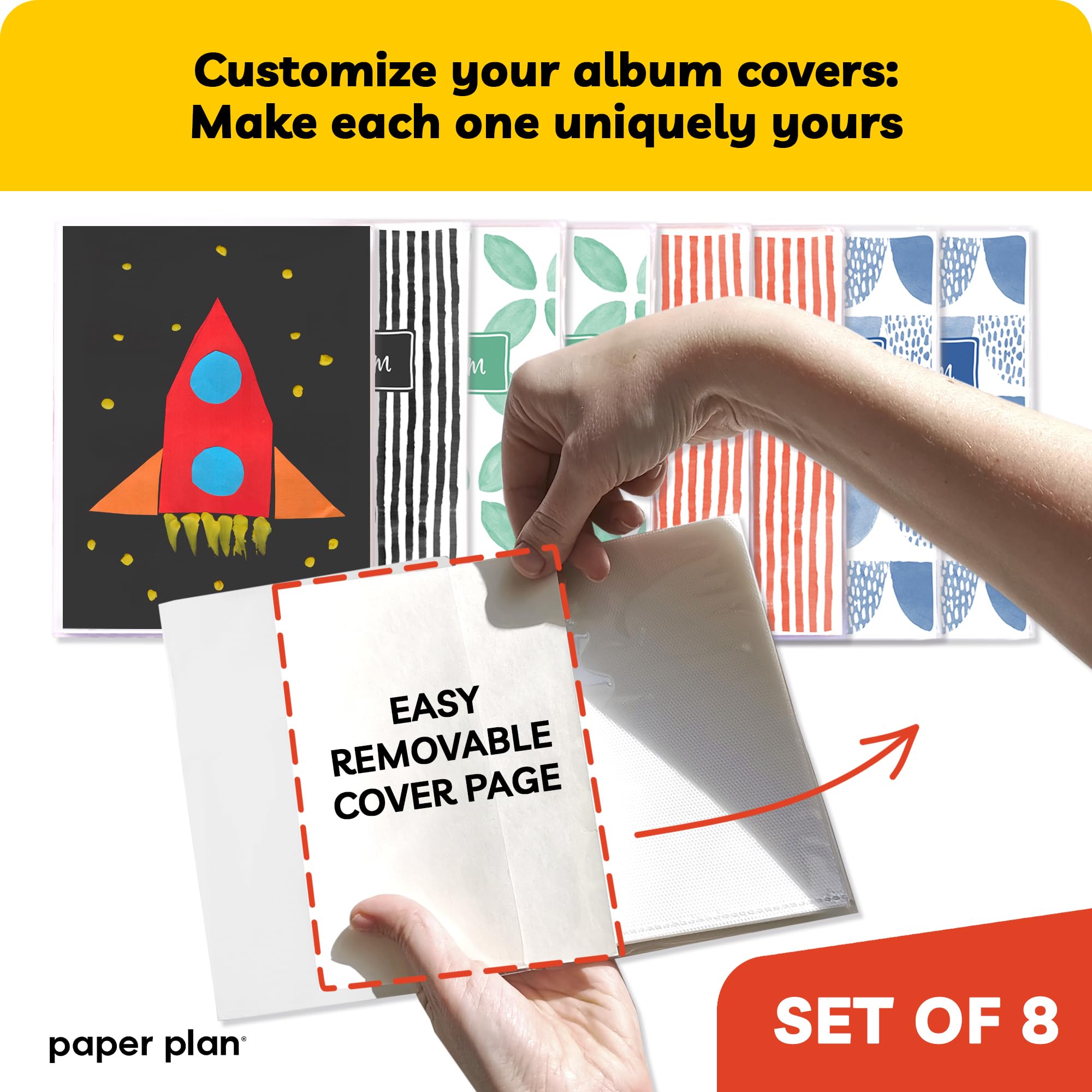 8-Pack Mini Photo Albums for 4x6 Pictures - Holds 36 Photos Each, Compatible with Portrait & Landscape - Perfect for Wedding, Baby, Travel Memories by Paper Plan - Great for Scrapbooking, Gift Giving & Home Decor