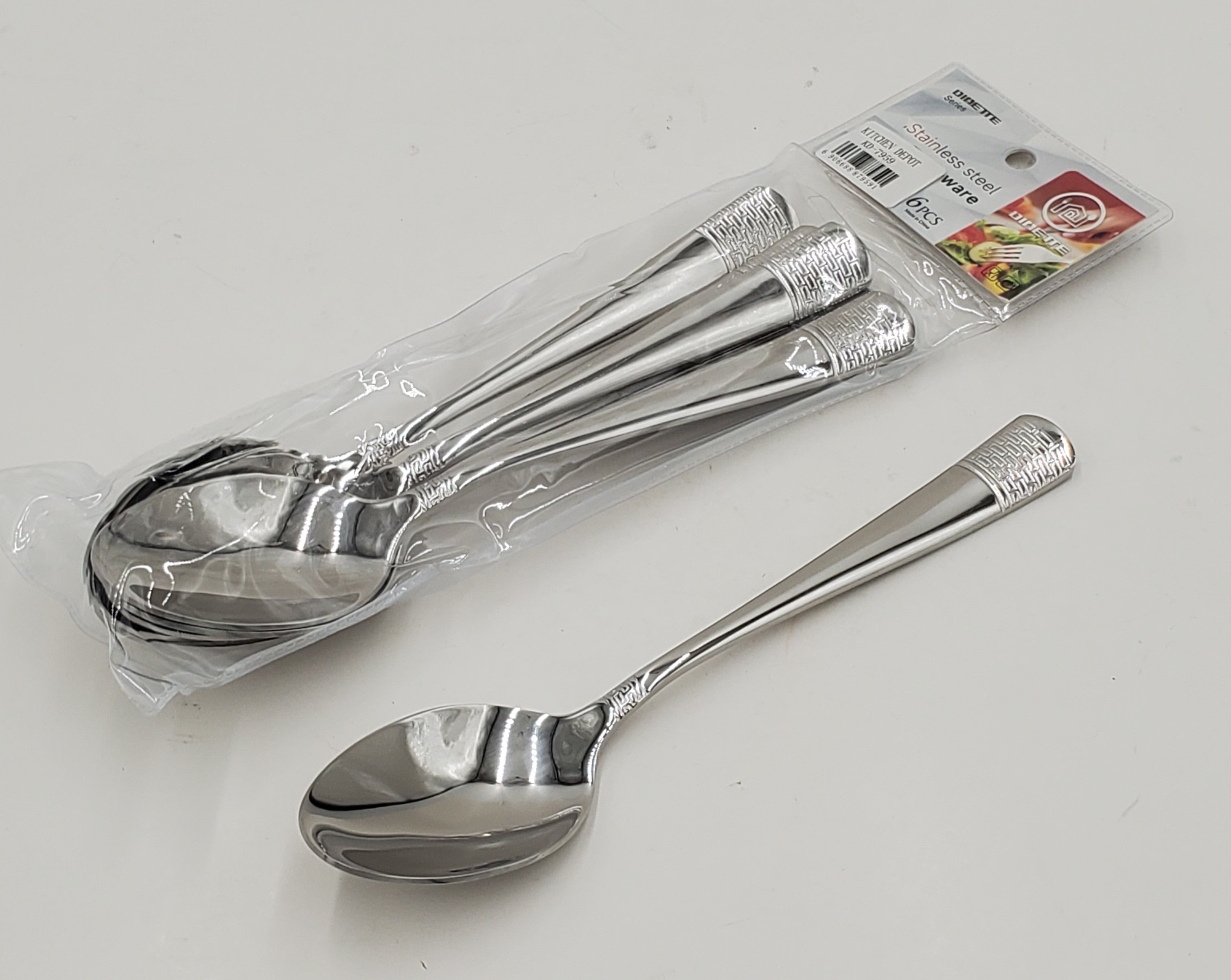 6-Piece Stainless Steel Dinner Spoon Set - Elegant & Durable Silverware for Dining, Restaurant, and Home Use
