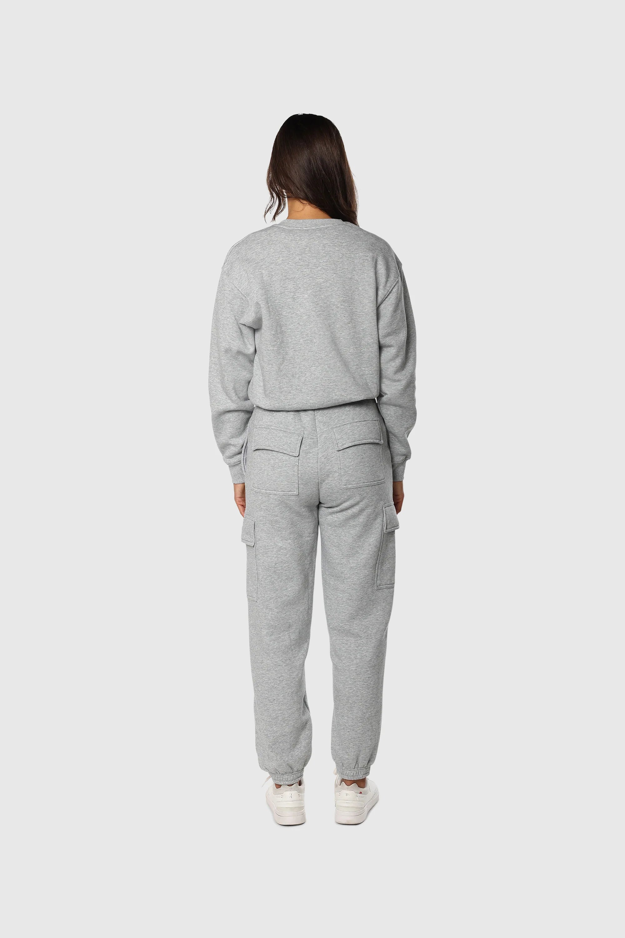 Stylish Grey Cinch Fleece Jogger Set for Women - Cozy Athletic Lounge Wear for Gym, Yoga & Casual Outfits