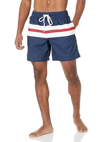 Navy Red White Stripe