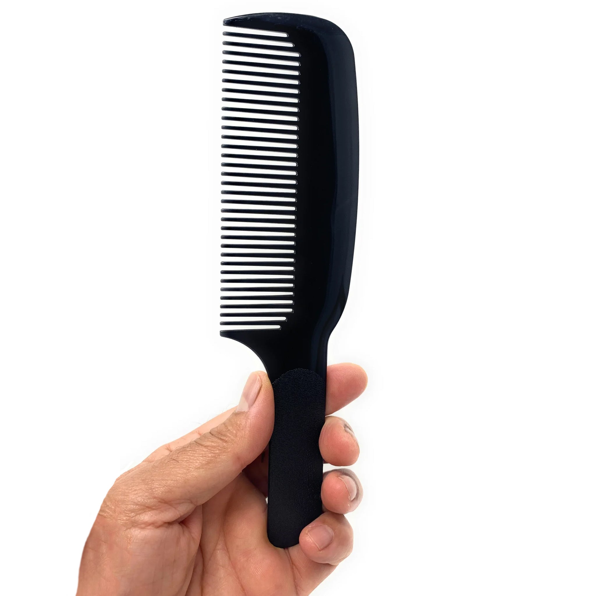 Professional Scalpmaster Flat Top Clipper & Blending Comb Set - Heat Resistant Black Barber Tools (2-Piece) for Precision Hair Cutting, Fading & Styling - Perfect for Salon & Home Grooming