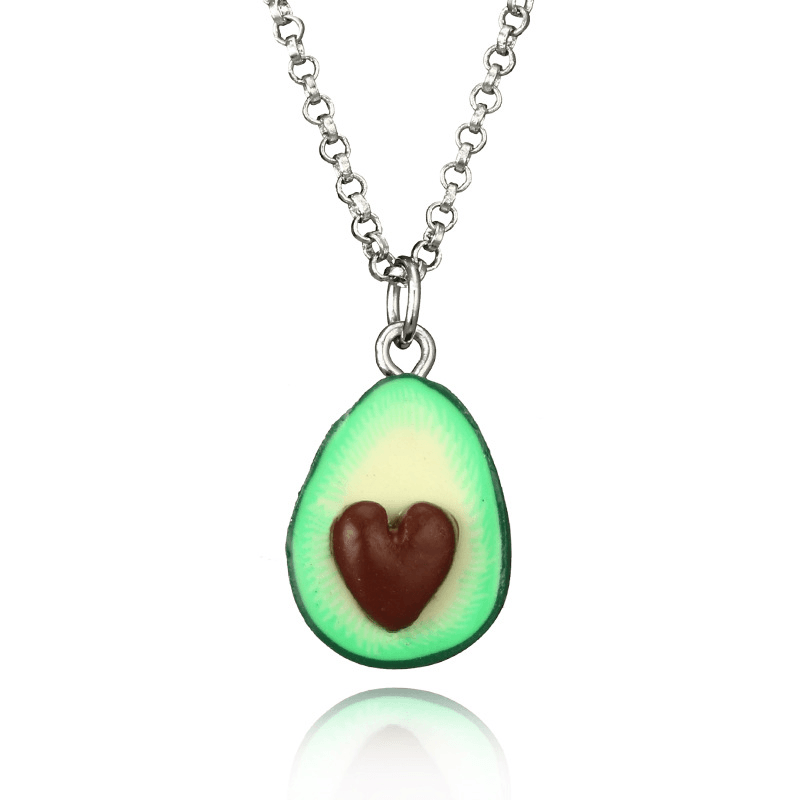 BFF Avocado Halves Necklace - Best Friend Matching Jewelry for Women - Cute Fruit Pendant Gift for Her - Perfect for Birthdays, Anniversaries & Everyday Wear