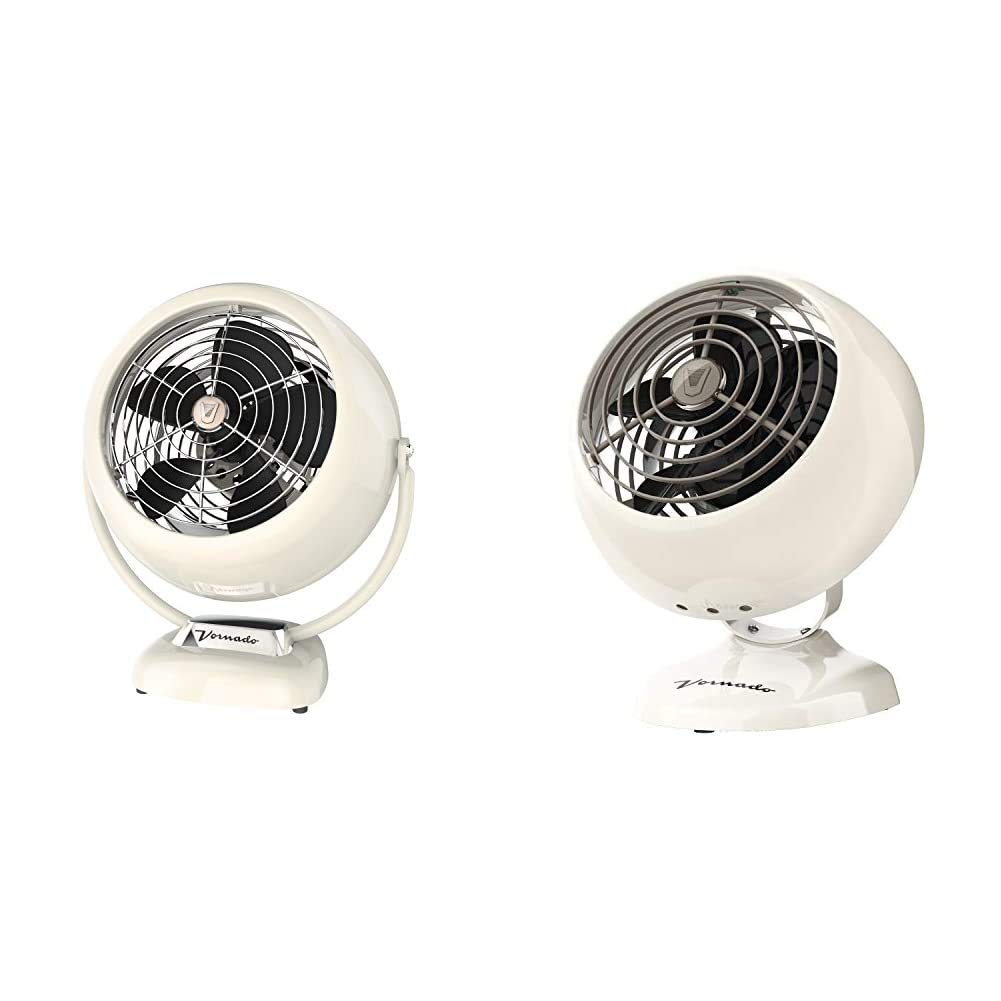Vornado VFAN Vintage Air Circulator Fan & VFAN Mini Classic Personal Fan - White Retro Style | Quiet Cooling for Home, Office & Bedroom | Energy Efficient Airflow Circulation