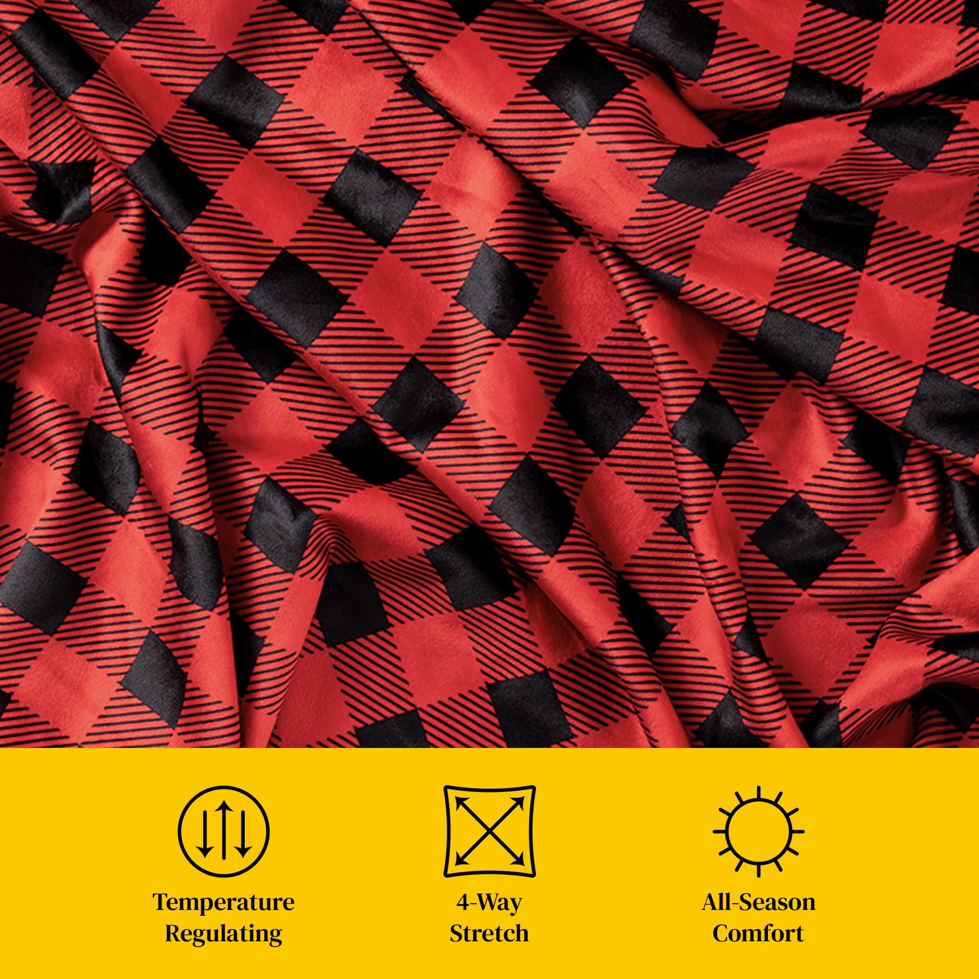 Big Stretch Red Plaid Blanket - Extra Large 100 Square Feet Soft Family Blanket | Best Oversized Blanket for Couples, Movie Nights & Outdoor Picnics | Cozy Giant Throw for Living Room, Camping & Gifts 2025