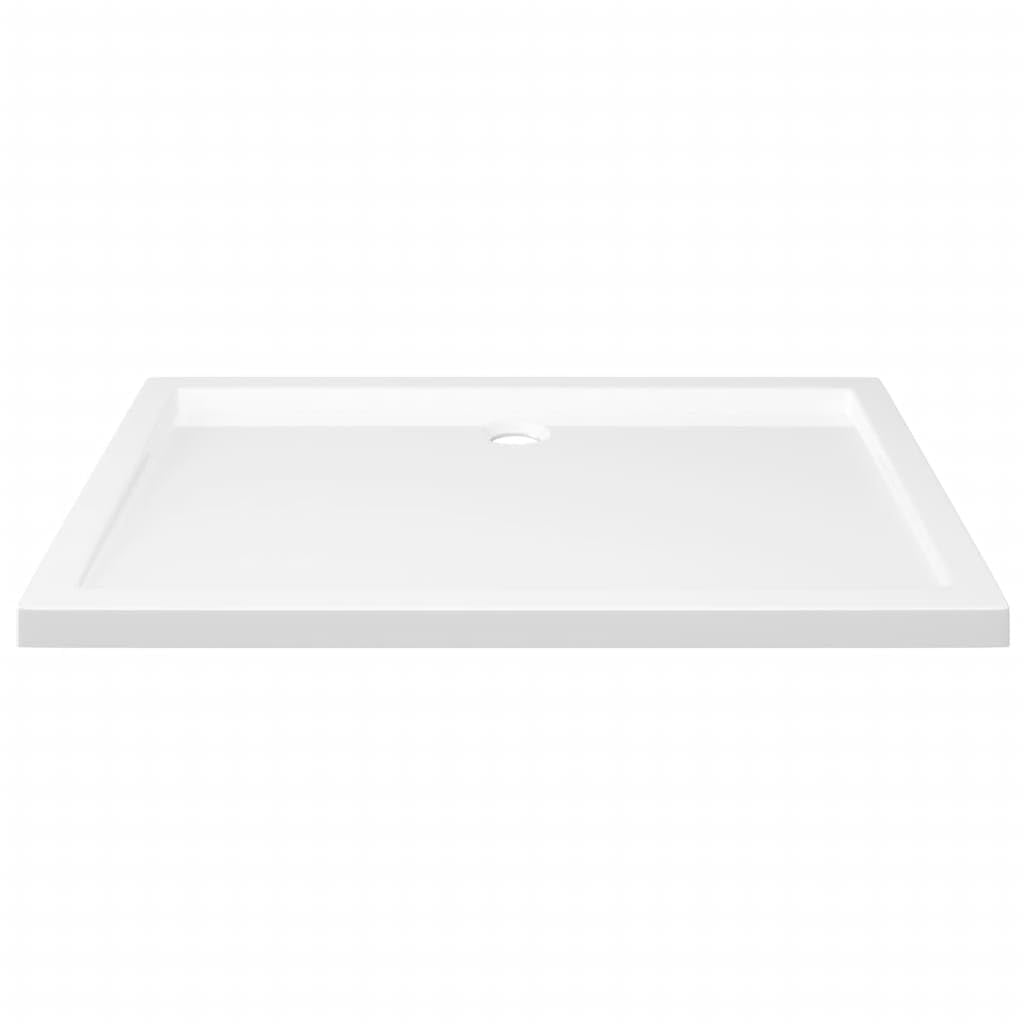 High-Gloss White ABS Rectangular Shower Base Tray - 27.6