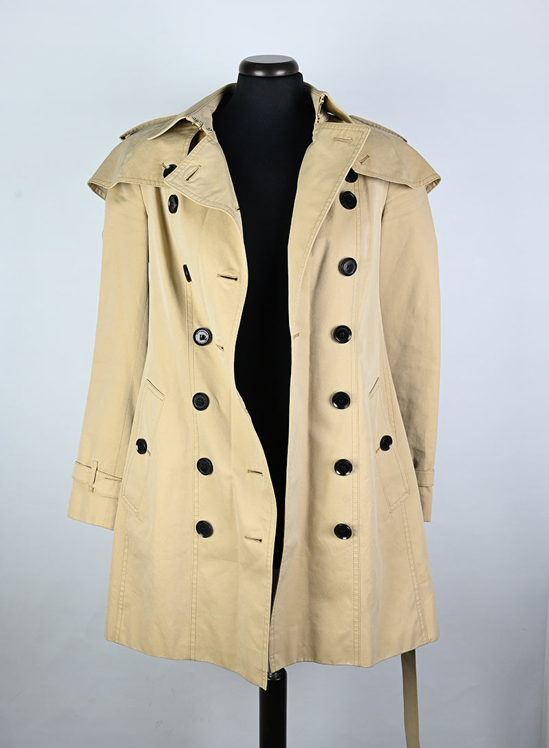 Burberry Trench Coat 7/8 Length Beige - Size 38 | Classic Waterproof Trench Coat for Women | Perfect for Office, Travel & Fall Fashion