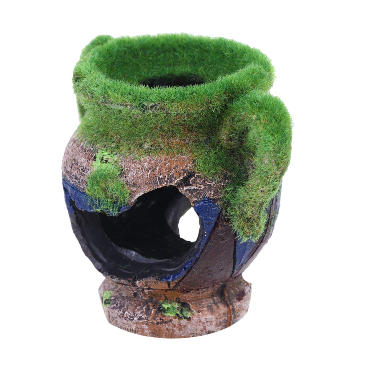 POPETPOP Roman Vase Aquarium Decor - Fish Tank Hideaway for Tropical Fish, Betta & Goldfish - Ancient Egypt Themed Ornament for Aquascaping & Aquarium Landscaping (Perfect for Home, Office & Classroom Decor)