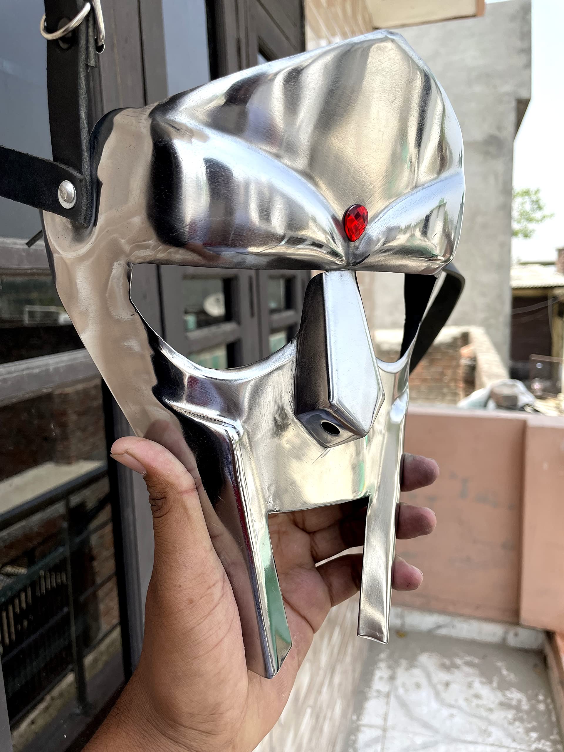 MF Doom Mask - Medieval Roman Gladiator Helmet Face Mask for Cosplay, LARP & Historical Reenactment | Perfect Halloween Costume & Christmas Gift for Collectors | Age of Crafts