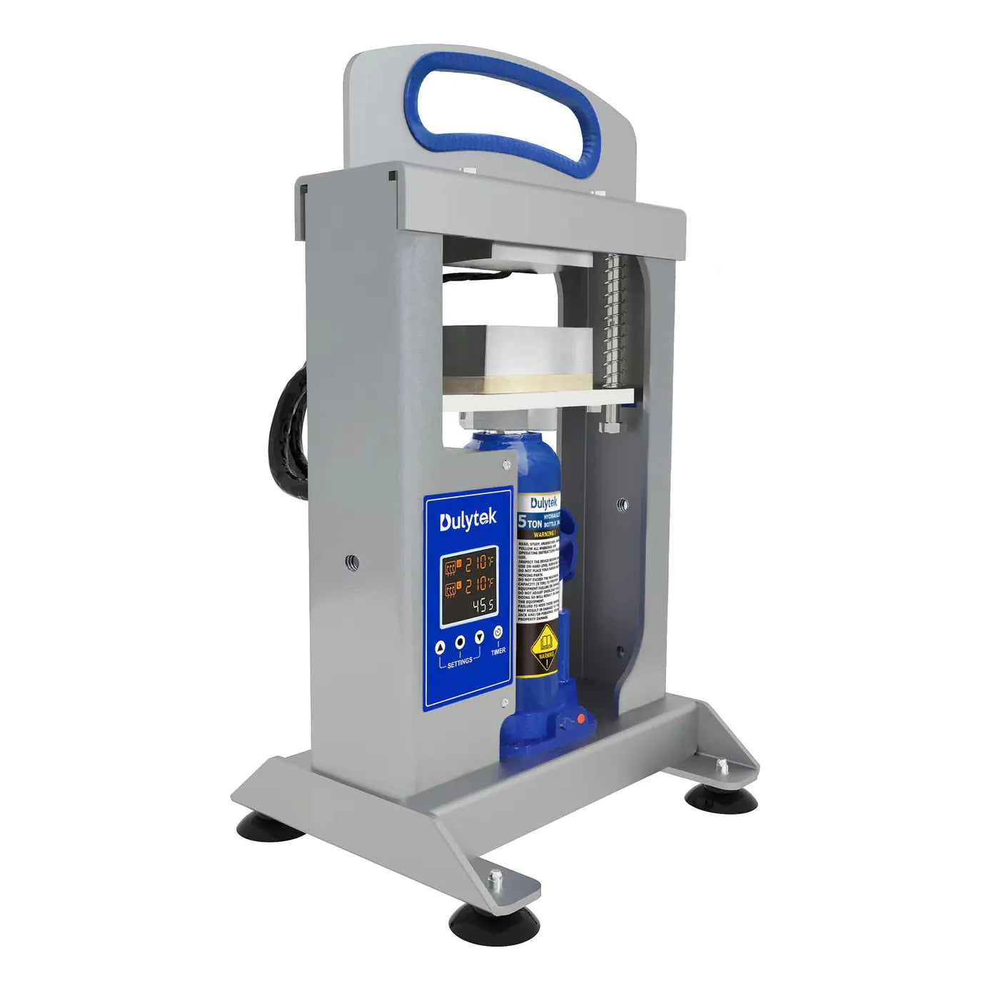 Dulytek DHP5 5 Ton Heat Press Machine for Rosin Extraction - Perfect for DIY Essential Oils, Wax, and Concentrates at Home or Studio