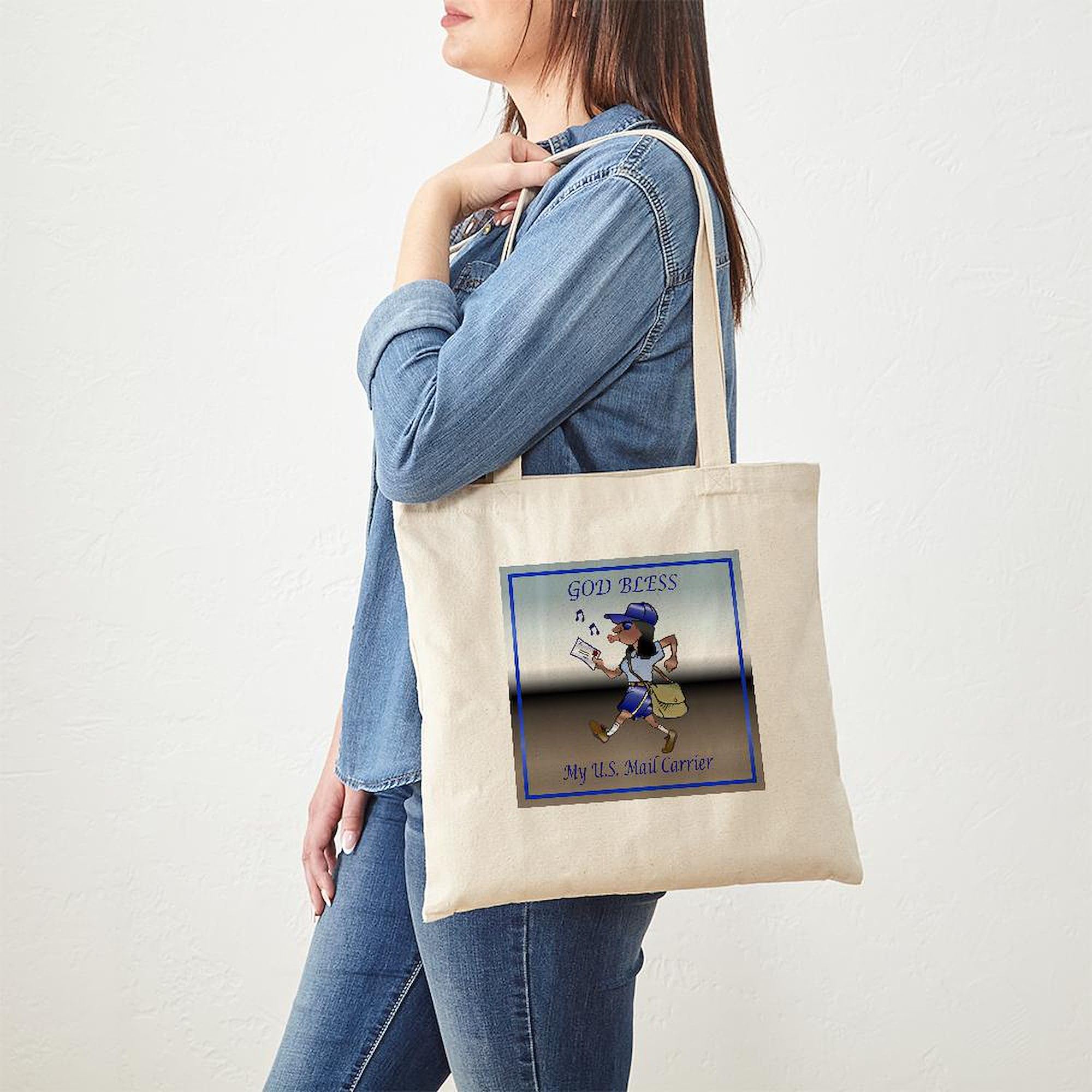 Mail Carrier Tote Bag - Natural Canvas Reusable Shopping Bag for Postal Workers, Groceries & Everyday Use | Durable Eco-Friendly Tote for Work, Errands & Travel