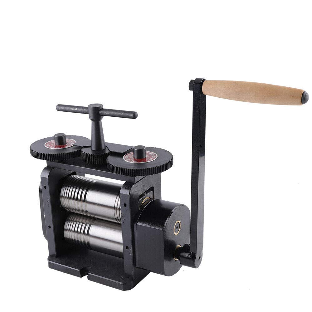 Bathrena 130mm Manual Jewelry Rolling Mill Machine - Wide Metal Sheet Marking & DIY Jewelry Making Tool for Goldsmiths, Crafters & Jewelry Designers | Perfect for Metal Forming, Wire Flattening & Texture Creation