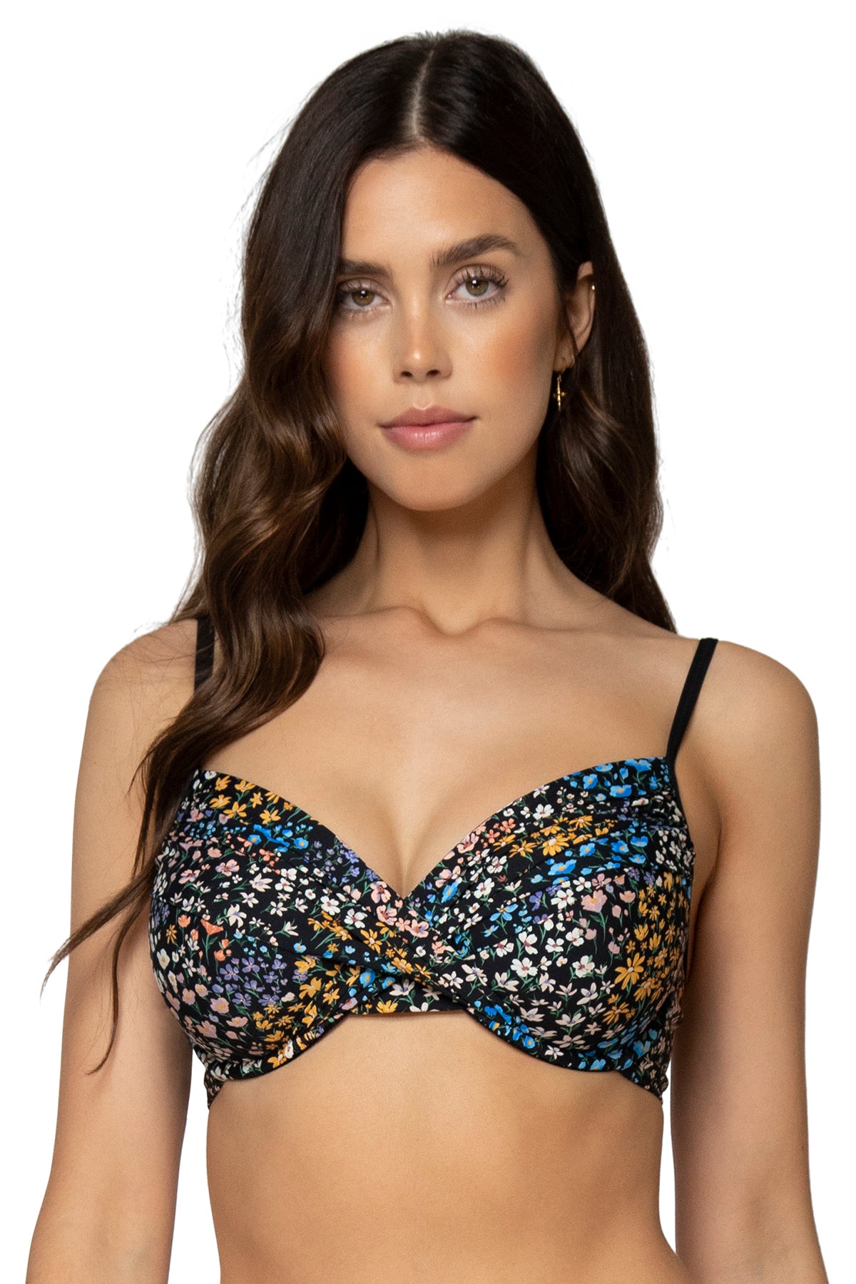 Crossroads Underwire Sunbloom Push Up Bikini Top - Sexy Floral Swimwear for Women | Perfect for Beach Vacation, Pool Party & Summer Getaways
