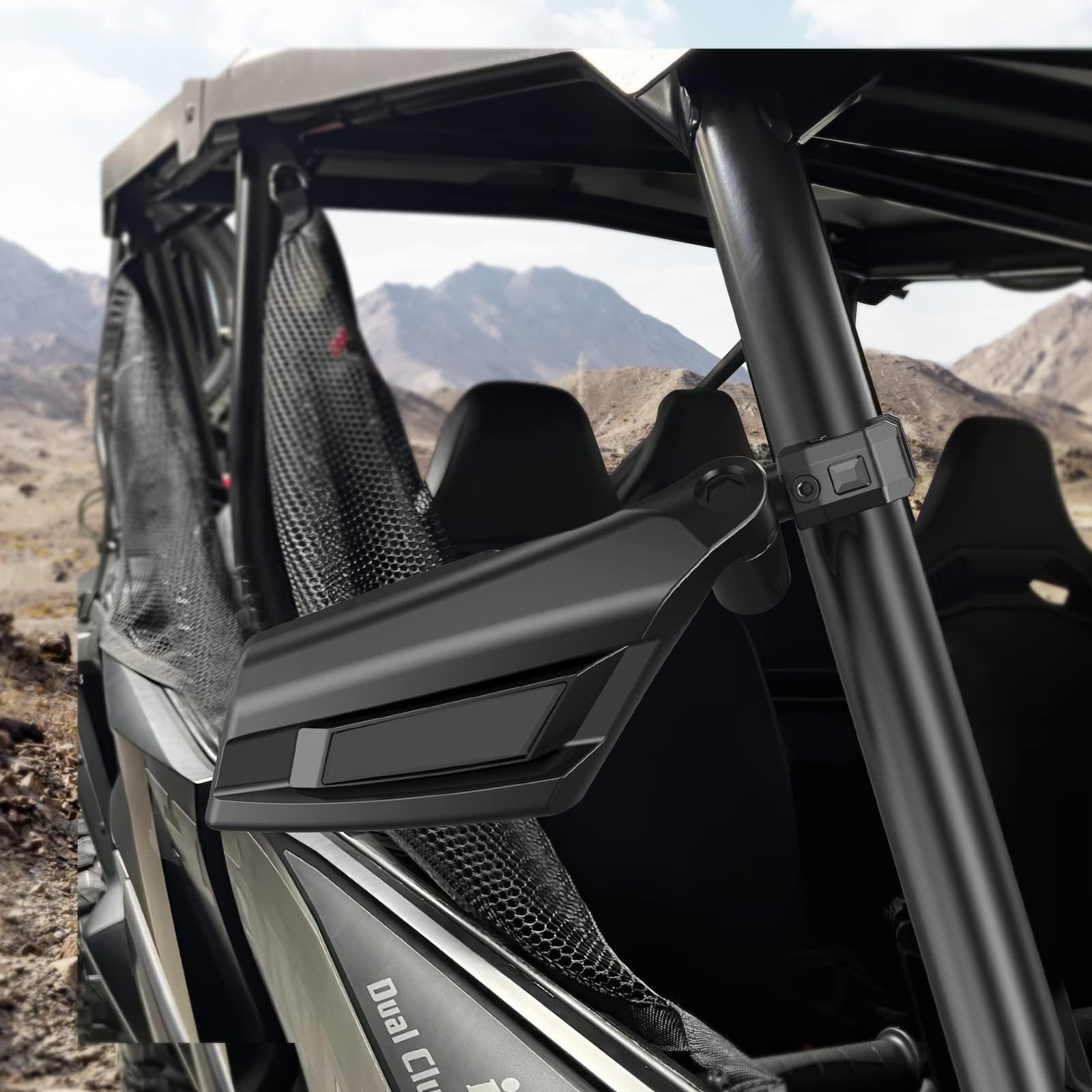 UTV Side Mirrors - TXZSXS Adjustable Roll Bar Mount Mirrors (1.5