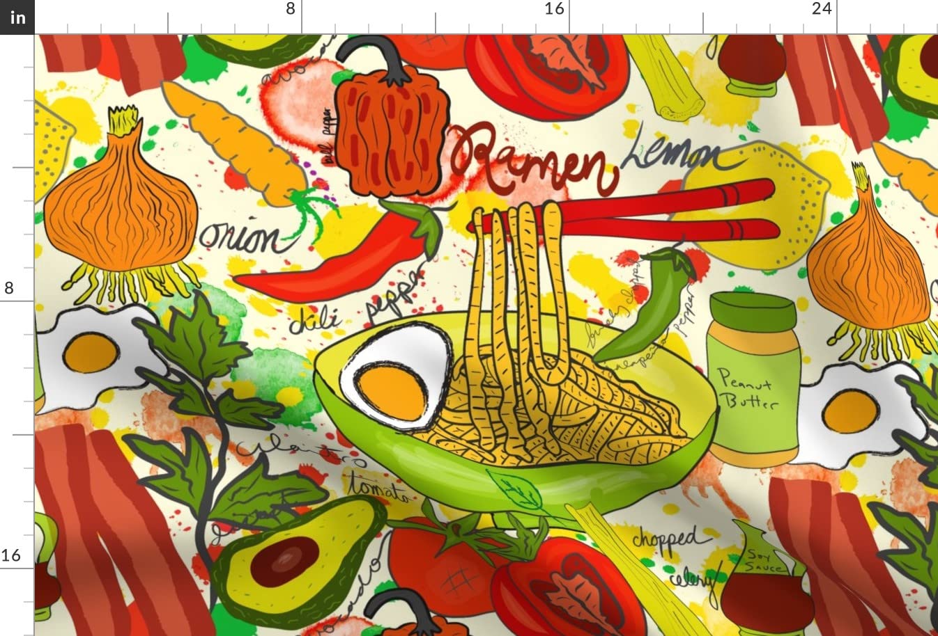 Recipe Red Egg Food Printed Minky Fabric by The Yard - Soft Plush Fabric for Sewing Baby Blankets, Quilt Backing & DIY Projects - Perfect for Nursery Decor, Gift Making & Home Crafts