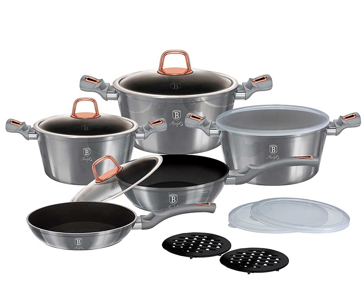 13-Piece Nonstick Kitchen Cookware Set - Pots and Pans with Lids for Cooking, Frying & Boiling - Perfect for Home Chefs & Everyday Meal Prep