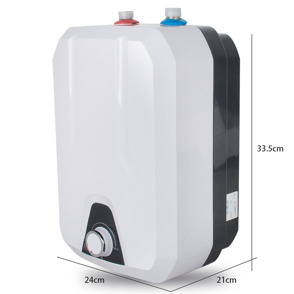 8L 1500W Instant Electric Tankless Water Heater, 110V Under Sink Small Water Heater for Kitchen Bathroom - Fast Heating, Energy Saving - Perfect for Apartments, RVs & Holiday Gifts (USA Stock)
