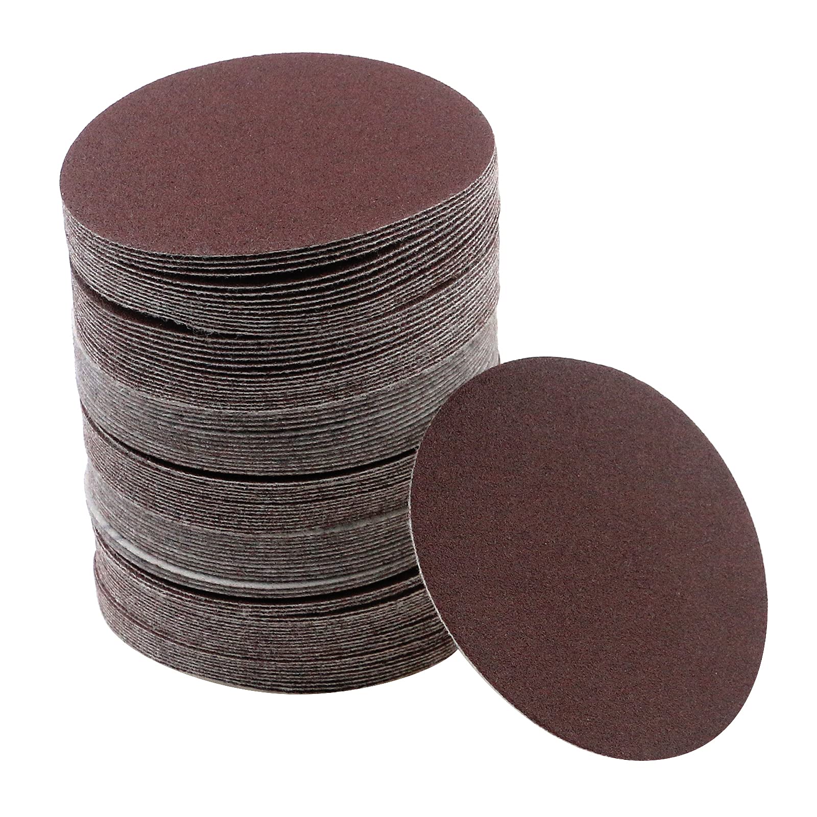 Antrader 100 PCS 3-Inch 120 Grit PSA Aluminum Oxide Sanding Discs - Hook & Loop Sandpaper for Drill, Grinder, Rotary Tools - Perfect for Woodworking, Metal Polishing & DIY Projects