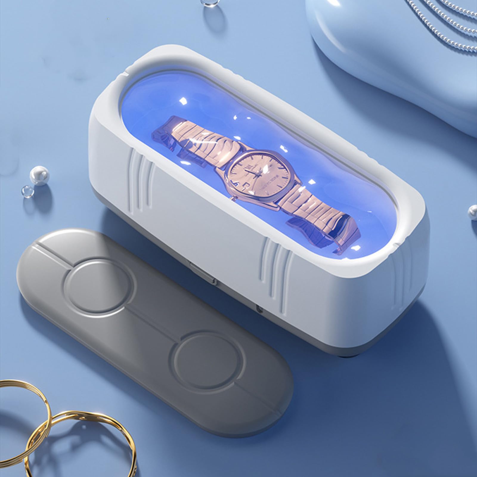 Professional Jewelry & Eyeglass Cleaner Machine - High Efficiency Portable Ultrasonic Cleaner for Glasses, Watches, Jewelry & Shavers | Perfect for Home, Travel & Jewelry Care