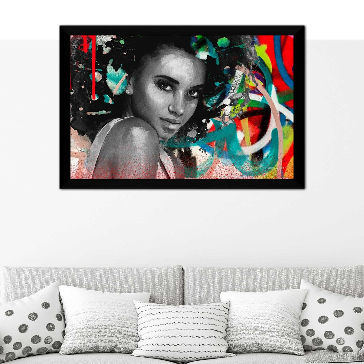 Jodi Print Afrique Model 6 Acrylic Wall Art - Modern African Home Decor for Living Room, Bedroom & Office