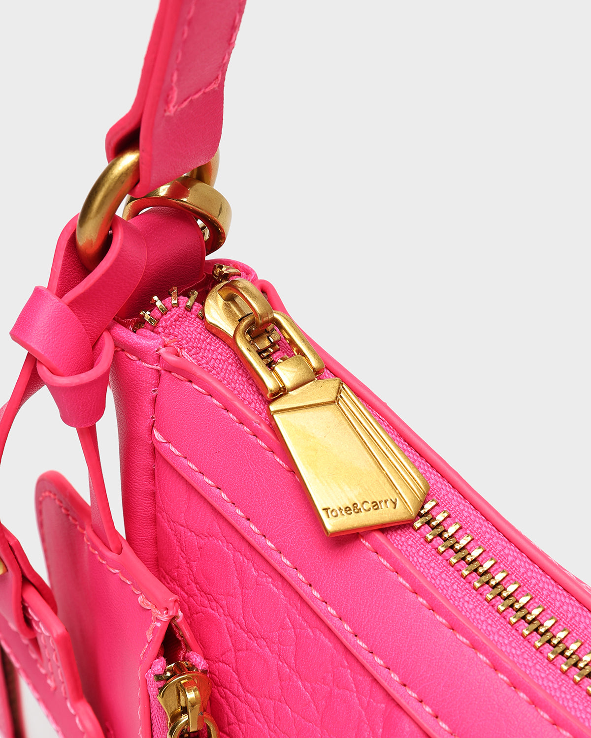 Stylish Neon Pink Shoulder Purse for Women - Trendy Crossbody Bag for Daily Use, Shopping & Travel Accessories