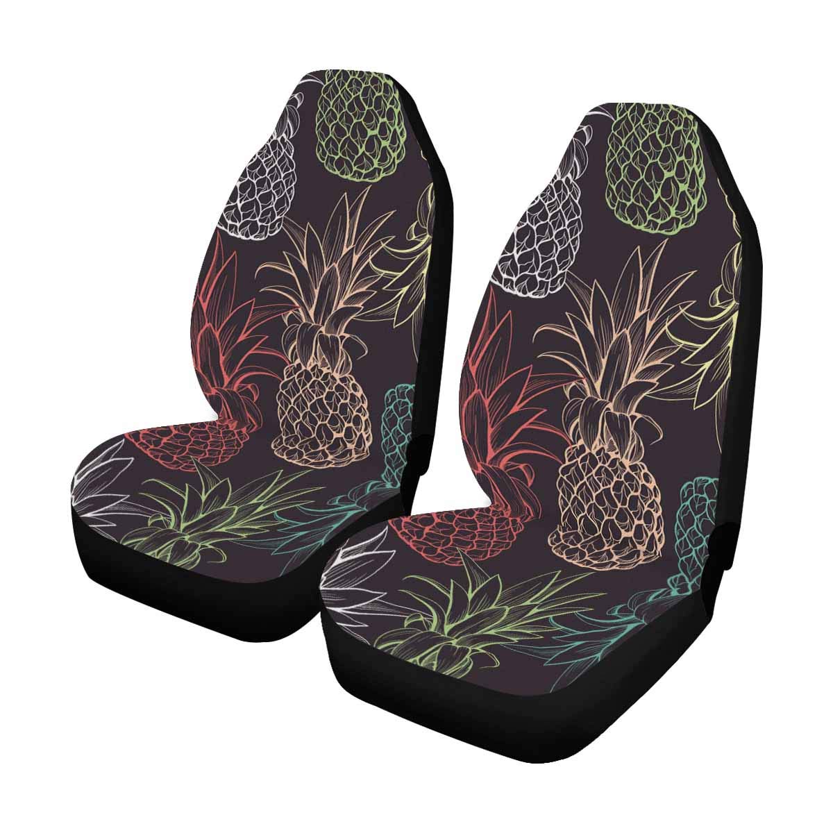INTERESTPRINT Universal Car Seat Covers Full Set of 2 - Waterproof & Durable Auto Seat Protectors for Sedan, SUV, Truck, Van - Perfect for Road Trips, Daily Commute & Pet Protection