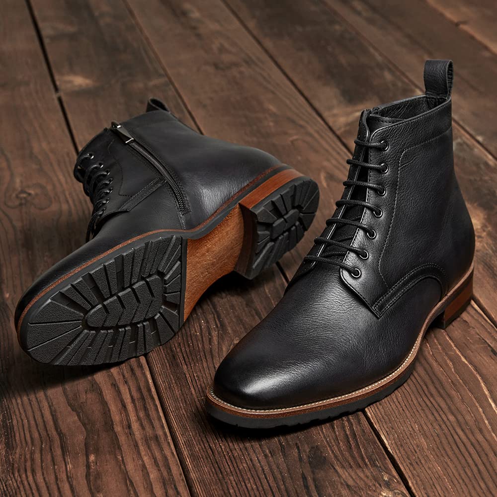 Dockorio Men's Chukka Dress Boots - Classic Oxford Style Leather Boots for Business Casual & Formal Wear | Comfortable & Stylish Footwear for Office, Parties & Special Occasions