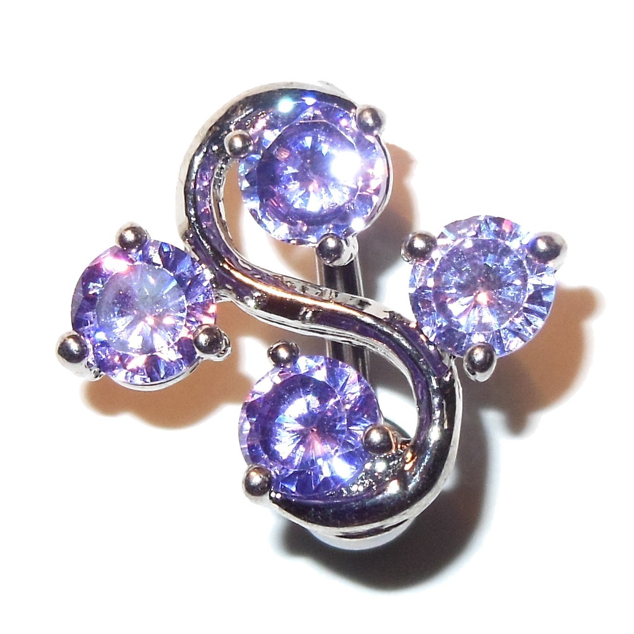 Lavender Vine Belly Ring - 14G 3/8