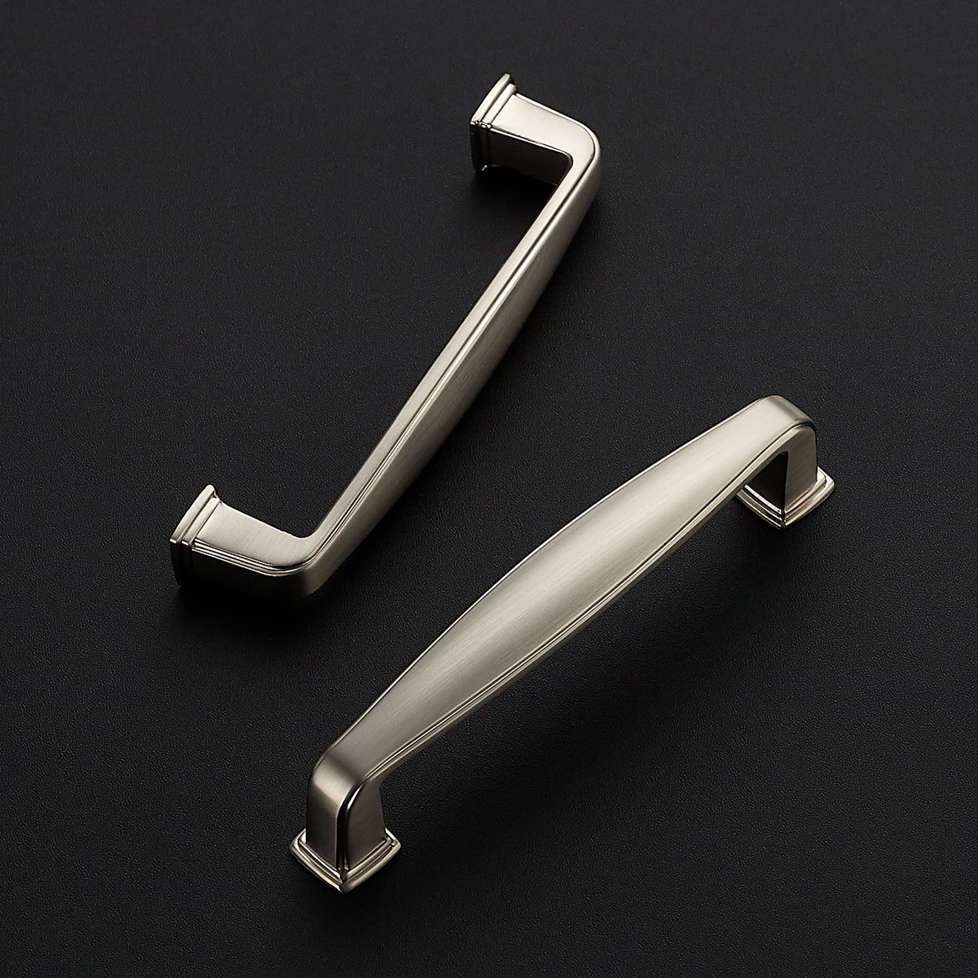 35 Pack Brushed Nickel Cabinet Handles - 3-3/4 Inch Solid Kitchen Cabinet Pulls, Satin Nickel Drawer Handles for Cabinets & Cupboards | Durable Kitchen Hardware for Modern & Traditional Home Decor