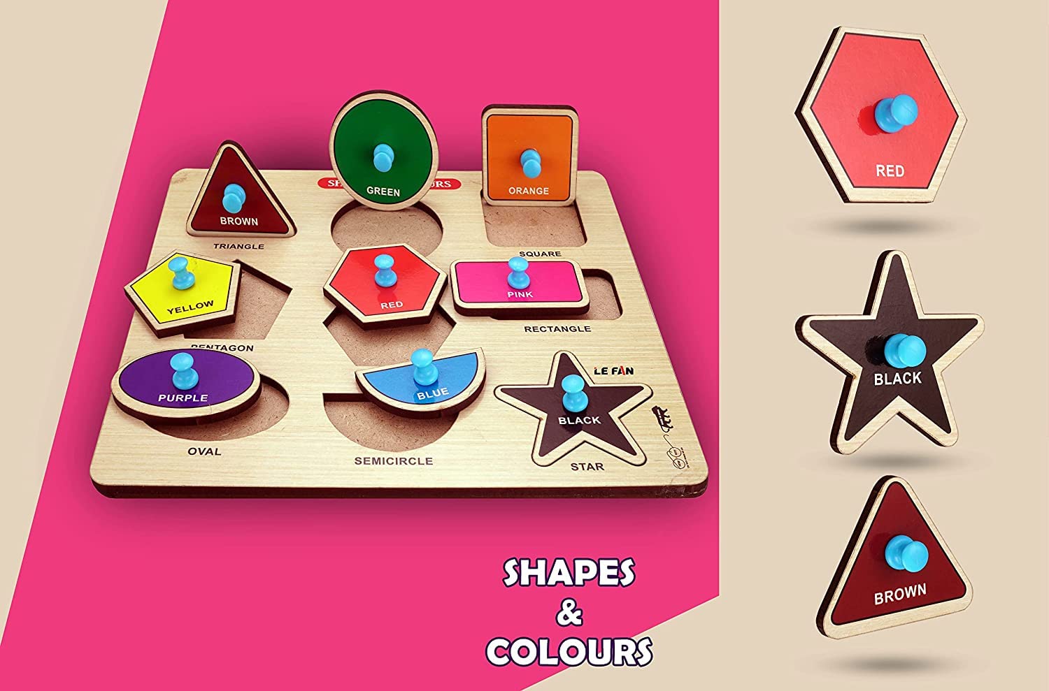APPSTER Large Wooden Puzzle Toy Set for Kids & Adults - ABCs, Body Parts, Shapes & Colors - Educational Learning Board Game for Toddlers, Preschool & Family Fun - Perfect for Classroom, Homeschool & Playtime