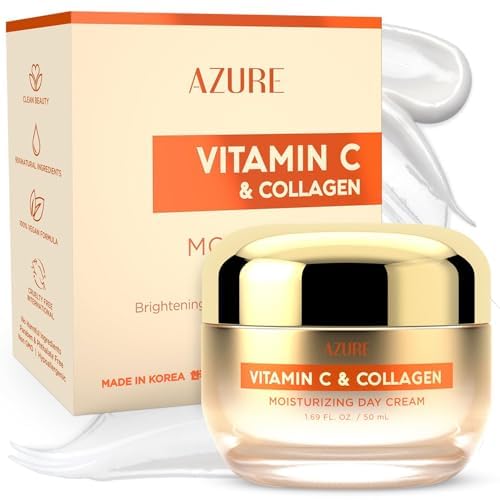 Azure Vitamin C Face Moisturizer - K Beauty Anti-Aging Cream for Glowing Skin | Dermatologist Tested