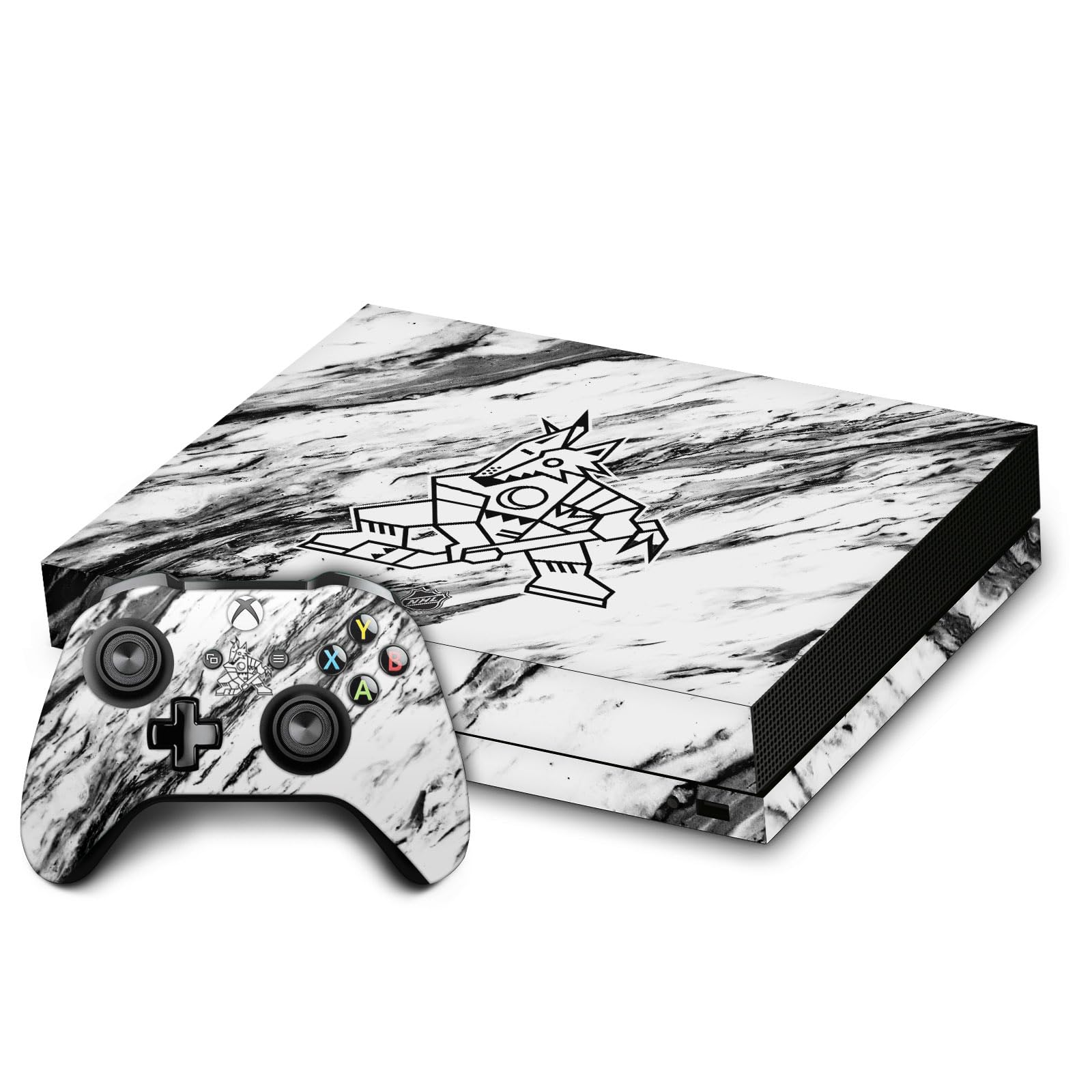 Official NHL Arizona Coyotes Marble Vinyl Skin Sticker Bundle - Compatible with Xbox One X Console & Controller - Durable Gaming Decal for Enhanced Style & Protection - Perfect for Gamers & Sports Fans