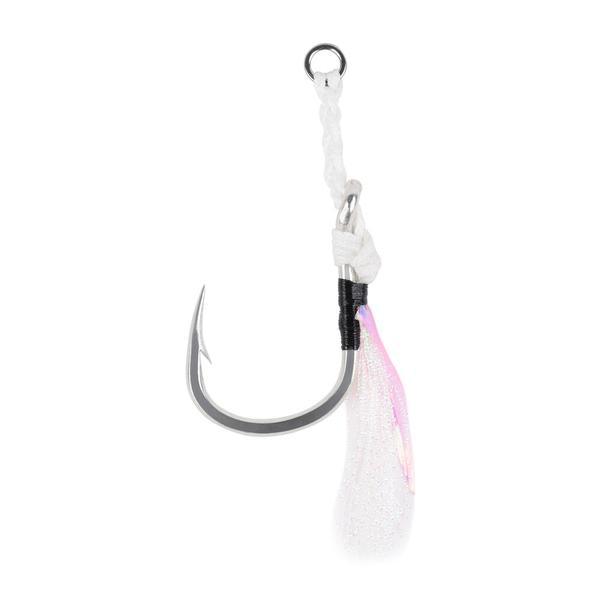 Mustad J Assist2 Heavy Duty Jigging Assist Rig with White Flash - Premium Saltwater Fishing Lure for Offshore & Deep Sea Angling
