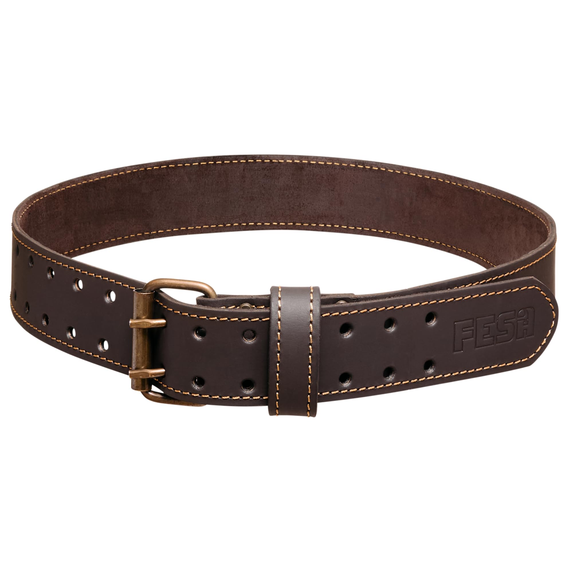 FESA Men's Leather Tool Belt - Heavy Duty Top Grain Leather Carpenter Belt with Pockets for Construction Workers, Electricians & DIY Projects | Perfect for Woodworking, Home Renovation & Job Site Use